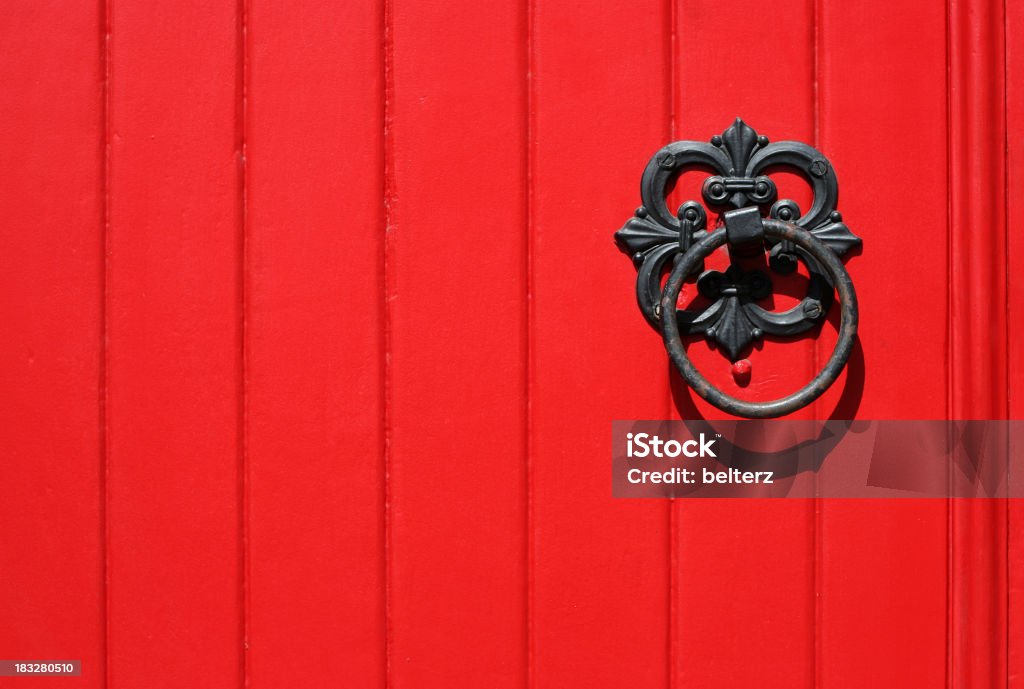 red door - Foto de stock de Argola de Porta royalty-free