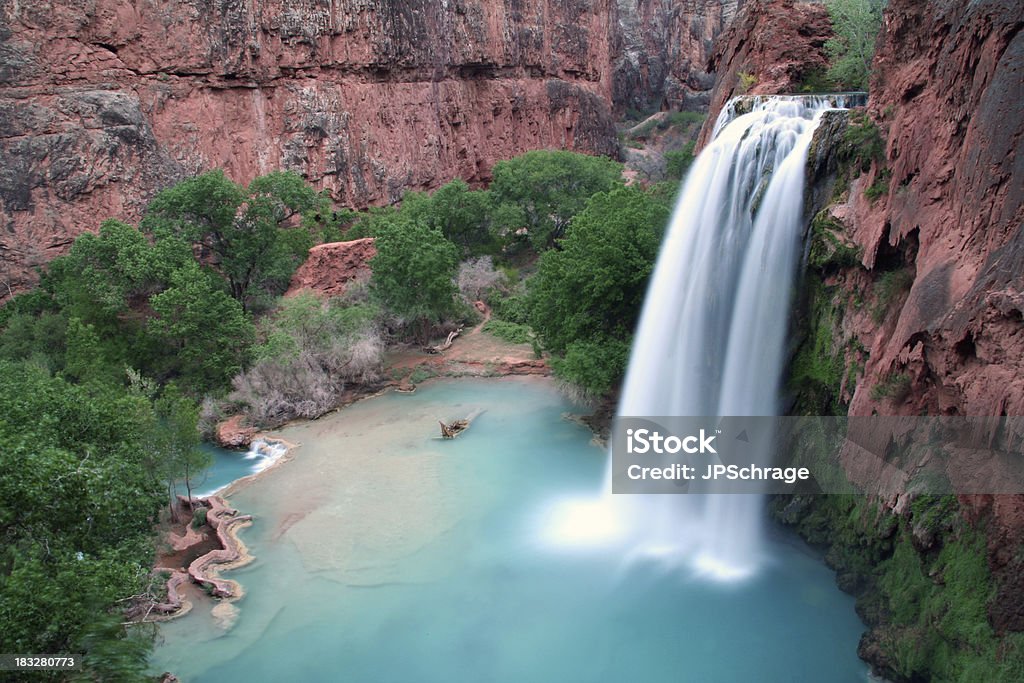 Wasserfall Havasu Falls Landschaft - Lizenzfrei Havasupai-Indianerreservation Stock-Foto