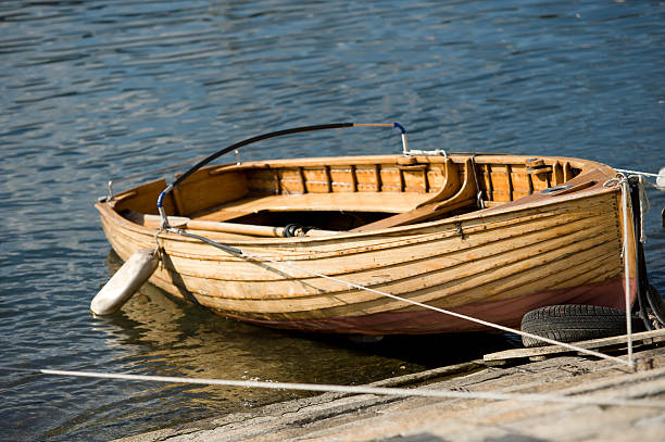 istock Resting Little Wood Boat In Lake Como 183281020