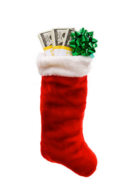 istock Christmas Stocking with money 183282091