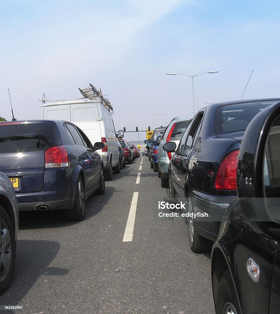 jam traffic jam in the heat of summer Car Stock Photo