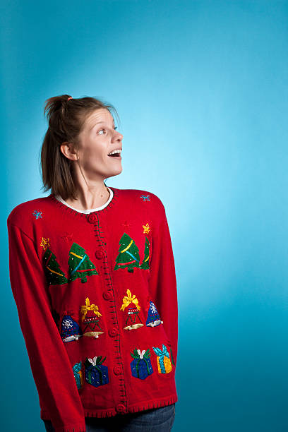 istock Ugly Sweater Woman Looking 183283239