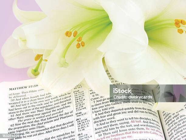 Die Geschichte Von Ostern Kjv Stockfoto und mehr Bilder von Lilien - Lilien, Auferstehung - Religion, Bibel