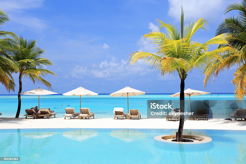 Exótico resort em Maldivas. - Royalty-free Ao Ar Livre Foto de stock