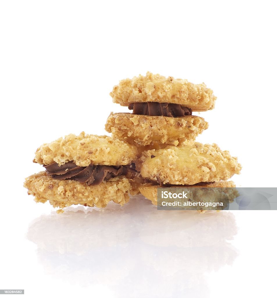 Haselnuss Kekse mit Schokolade-Füllung - Lizenzfrei Biscotti Stock-Foto