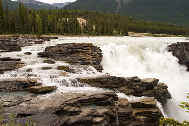 Athabasca Falls stock photo