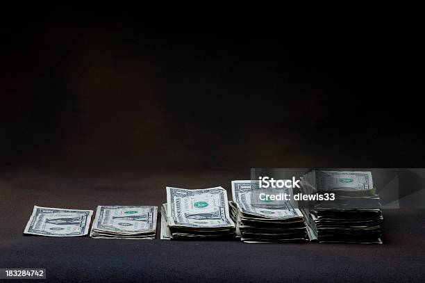 Watch Your Dollars Grow Stock Photo - Download Image Now - US Paper Currency, American One Dollar Bill, Black Background