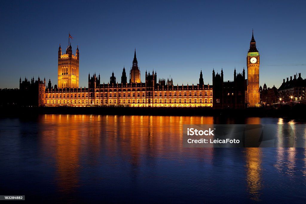 Big Ben London's Big Ben and Houses Of Parliament are reflected in the River Thames at sunset. Canon 5D mark II. Big Ben Stock Photo