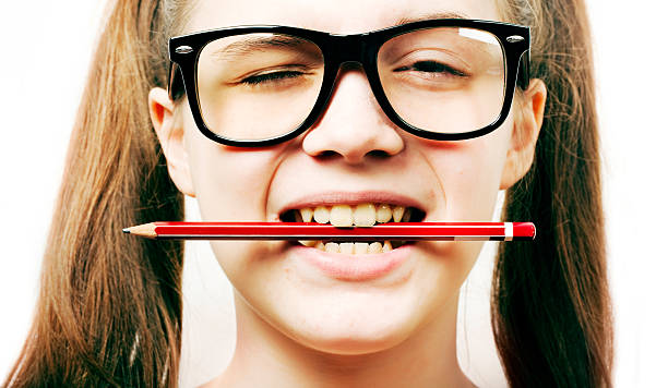 istock Angry geek girl 183284980