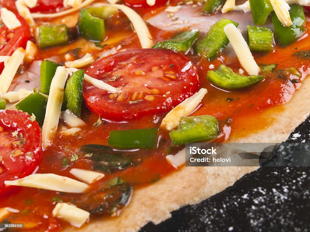 야채 피자 - 로열티 프리 건강에 좋지 않은 음식 스톡 사진