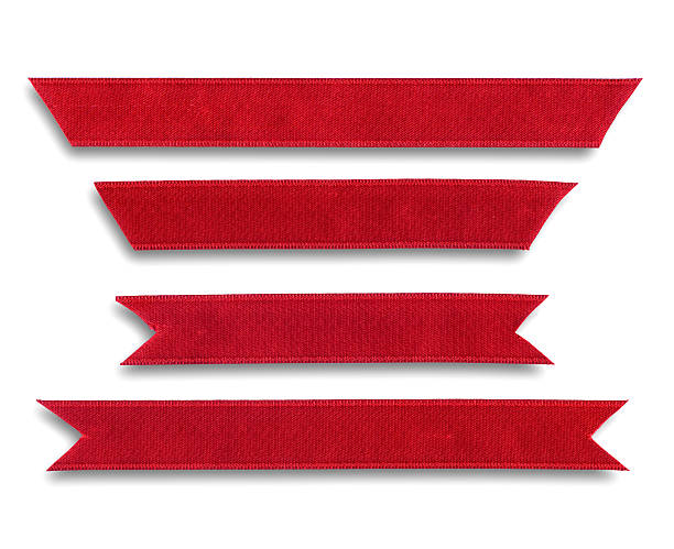 taglio del nastro rosso - ribbon satin red isolated foto e immagini stock