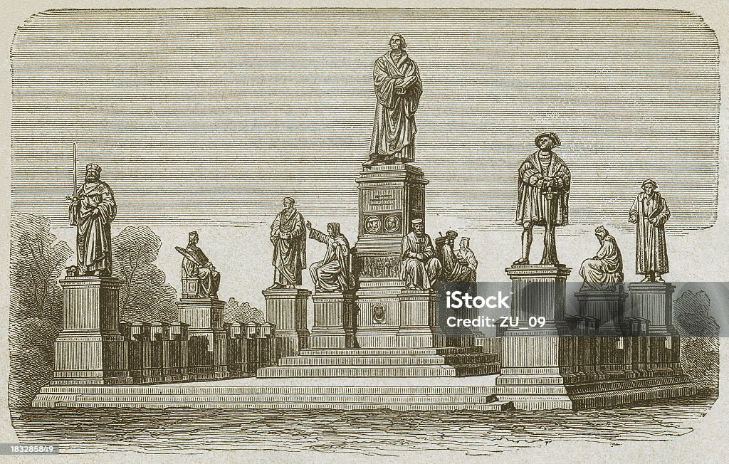 Luther-Memorial - Lizenzfrei Martin Luther - Reformator Stock-Illustration