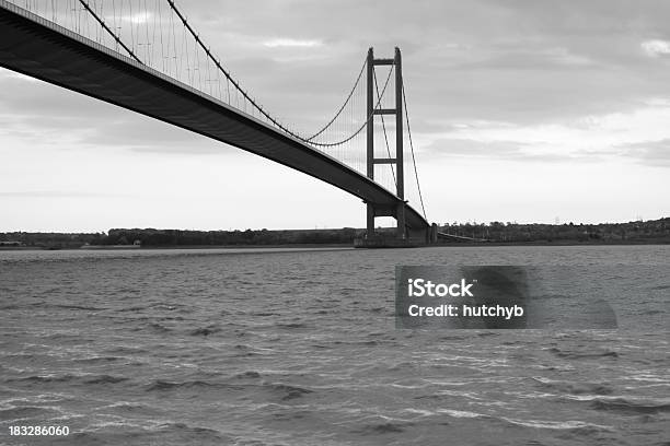 Humber Bridge Stock Photo - Download Image Now - Architecture, Black And White, Bridge - Built Structure