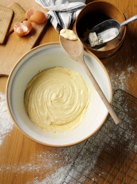 Cake Mixture in a Bowl stock photo