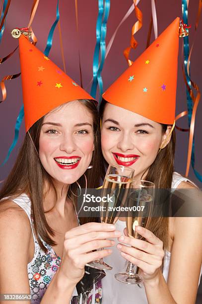 Young Women With Champagne Stock Photo - Download Image Now - 20-29 Years, Adult, Adults Only