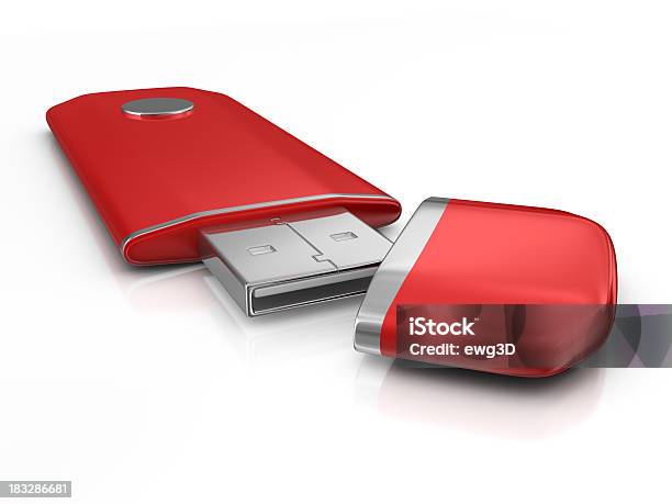 Unidade Flash Usb - Fotografias de stock e mais imagens de Cabo USB - Cabo USB, Conexão, Cor prateada