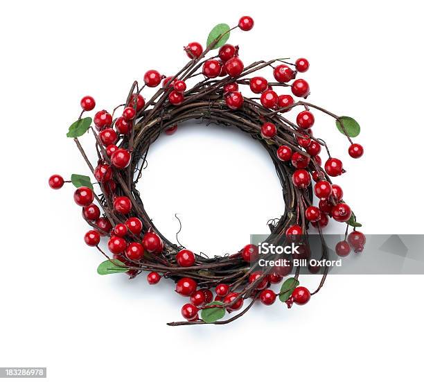 Christmas Wreath Stock Photo - Download Image Now - Berry, Celebration Event, Christmas