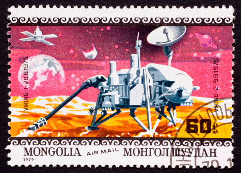 Stamp showing exploration of MArs