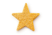 Gold star. Christmas decoration.
