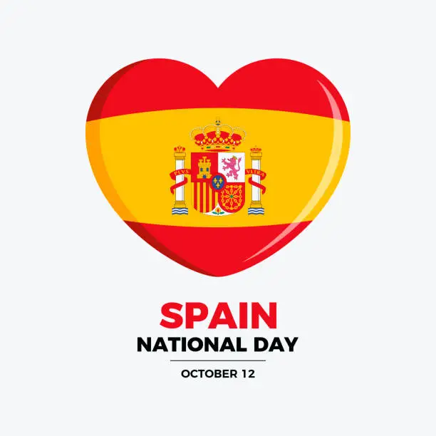 Vector illustration of Spain National Day poster vector illustration