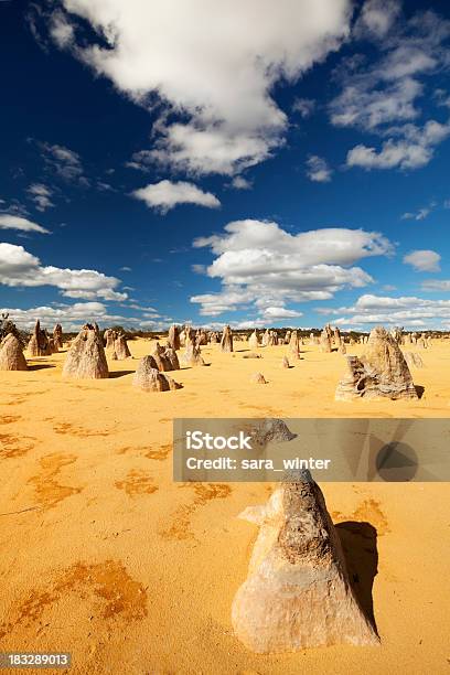 O Deserto Dos Pináculos Em Parque Nacional De Nambung Austrália Ocidental - Fotografias de stock e mais imagens de Deserto dos Pináculos