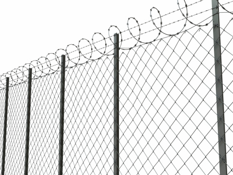 barbed wire with clip path for composition against your own background. example of composition: