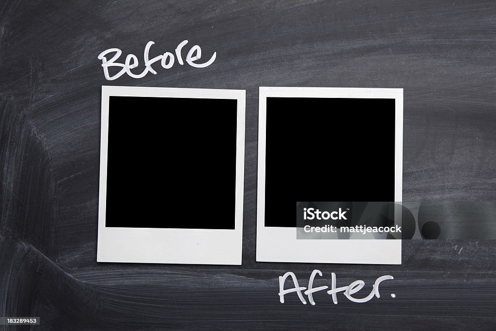 Prima e dopo le fotografie - Foto stock royalty-free di Prima e dopo