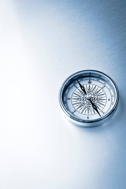 голубой компас - compass guidance business direction стоковые фото и изображения