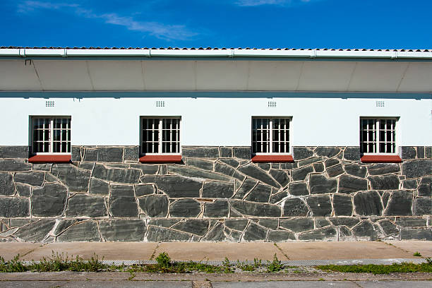 Nelson Mandela´s Prison Barrack on Robben Island stock photo