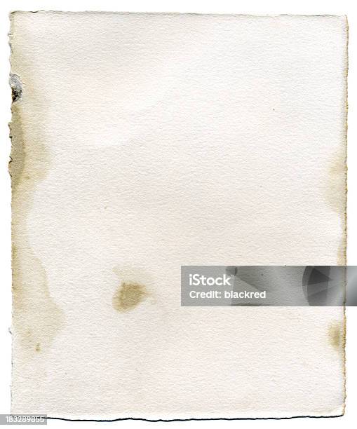 Stained Watercolor Paper Stock Photo - Download Image Now - Spotted, Arts Culture and Entertainment, Blank