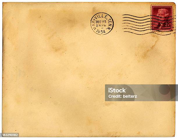 Old Envelope Stock Photo - Download Image Now - 50-59 Years, Blank, Brown