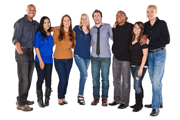 istock Diverse Group of Friends, Full Body, Isolated on White 183290583