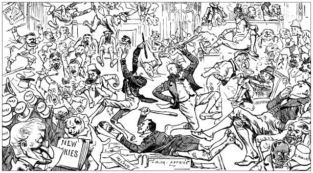 British satire caricature comic cartoon illustration