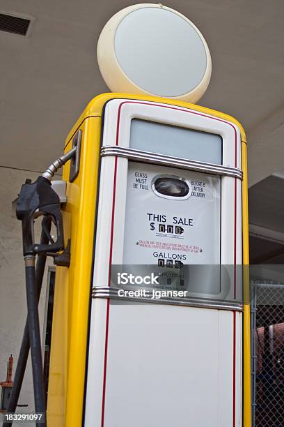 Nostalgic Old Gas Pump Stock Photo - Download Image Now - 1950-1959, 1960-1969, Antique