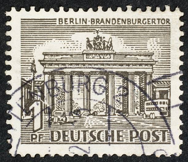 selo postal alemão - german culture postage stamp mail international landmark imagens e fotografias de stock