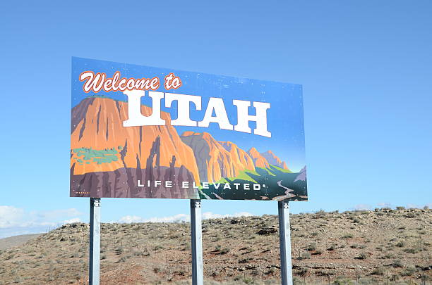 istock Welcome to Utah Sign 183291457