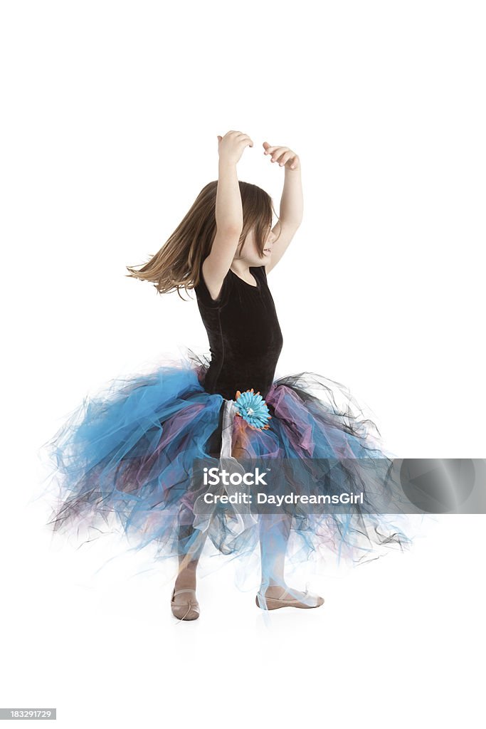 Ballerina piccola ragazza ballando e indossa Tutu - Foto stock royalty-free di Bambino