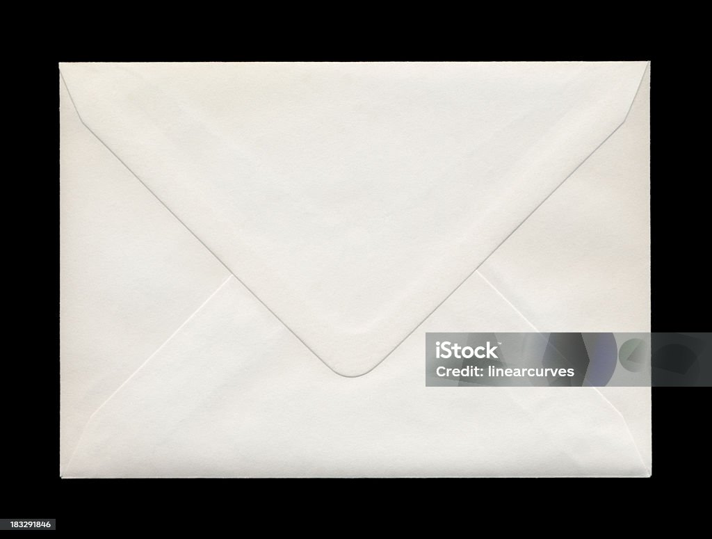 Back of closed envelope Back of closed white envelope. Envelope Stock Photo