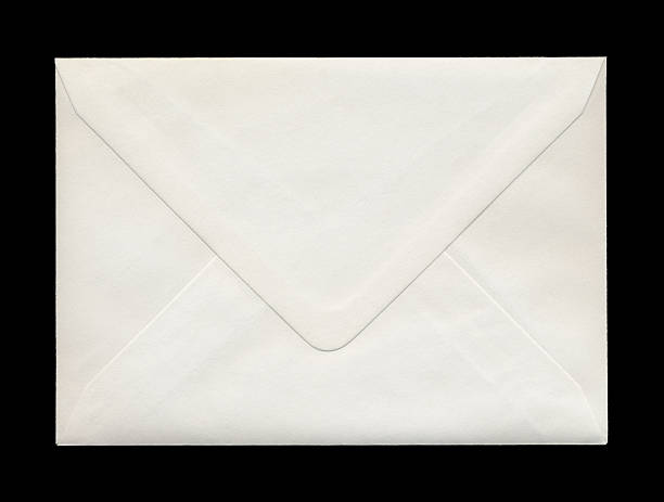 Back of closed envelope stock photo