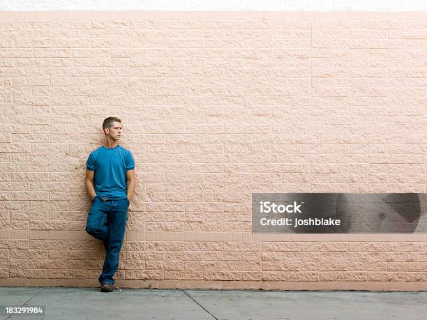 Leaning Again Stock Photo - Download Image Now - Leaning, Teenager, Wall - Building Feature