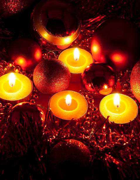 istock Christmas ornament with candle light 183293910