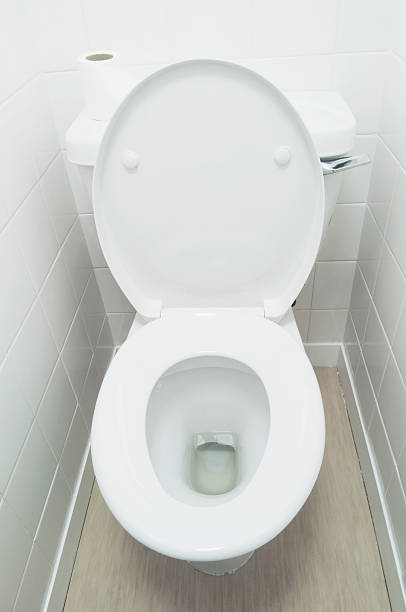 Open toilet stock photo
