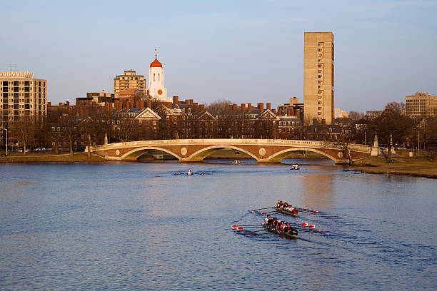 istock Eight man sculls on the Charles River, late afternoon. 183294064