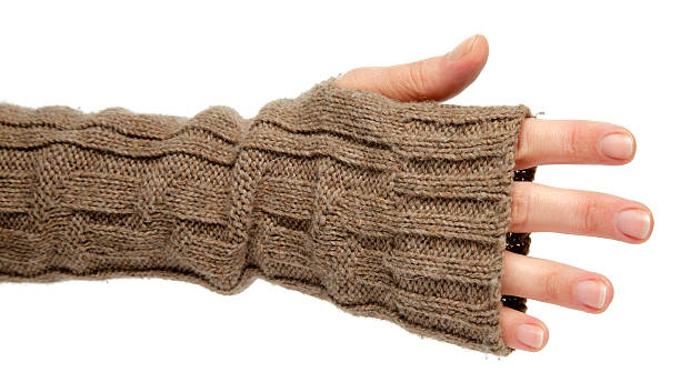 hand-in-the wool fingerless glove