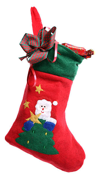 istock Christmas socks with gifts and candy 183294214
