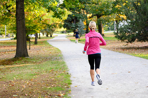 Runner on Path stock photo