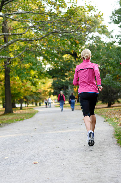 Runner on Path stock photo