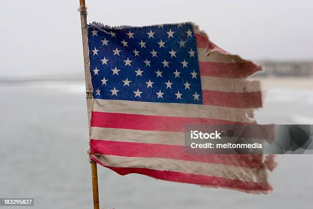 Tattered American Flag Stock Photo - Download Image Now - American Flag, Armed Forces, Battle