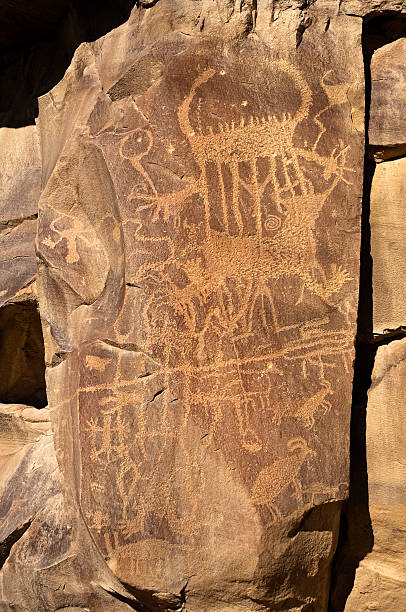 istock Many Petroglyphs on a Rock in Wyoming 183296008