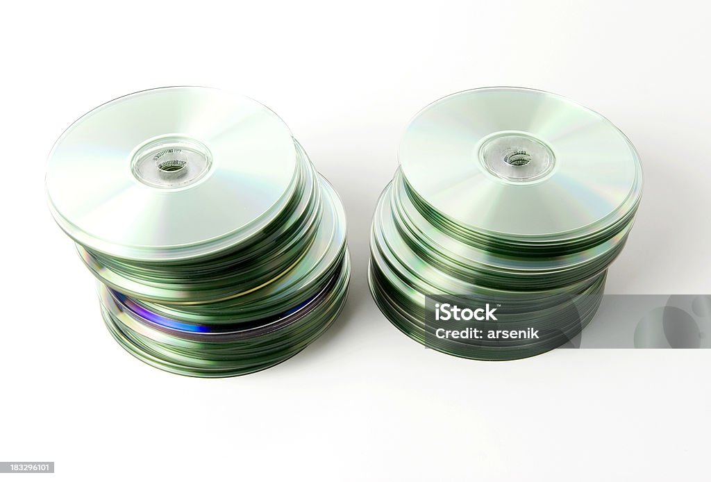 Cds e Dvds - Foto de stock de Branco royalty-free